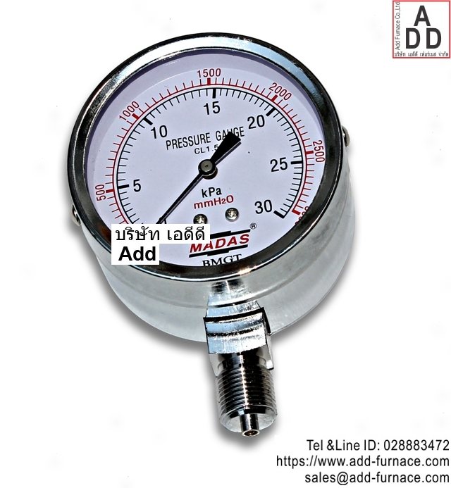 Low Pressure Guage Madas 0~30Kpa, 0~3000mmAq (1)